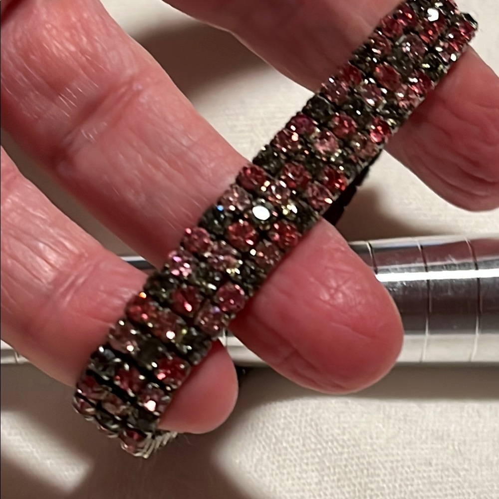 Vintage Stretch Multicolor Rhinestone Bracelet